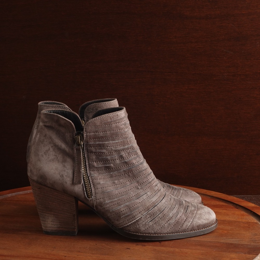 Paul Green Boots Womens SZ UK 6.5 US 9 Brown Malibu Sliced Modern Contemporary